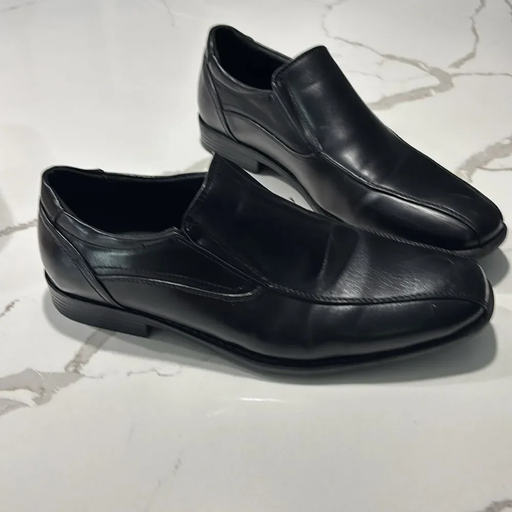 Bruno Marc Men's Black Square Toe Oxfords Dress Shoes Classic Slip on Formal 8.5